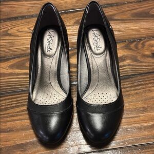 Women's Black Wedge Heel